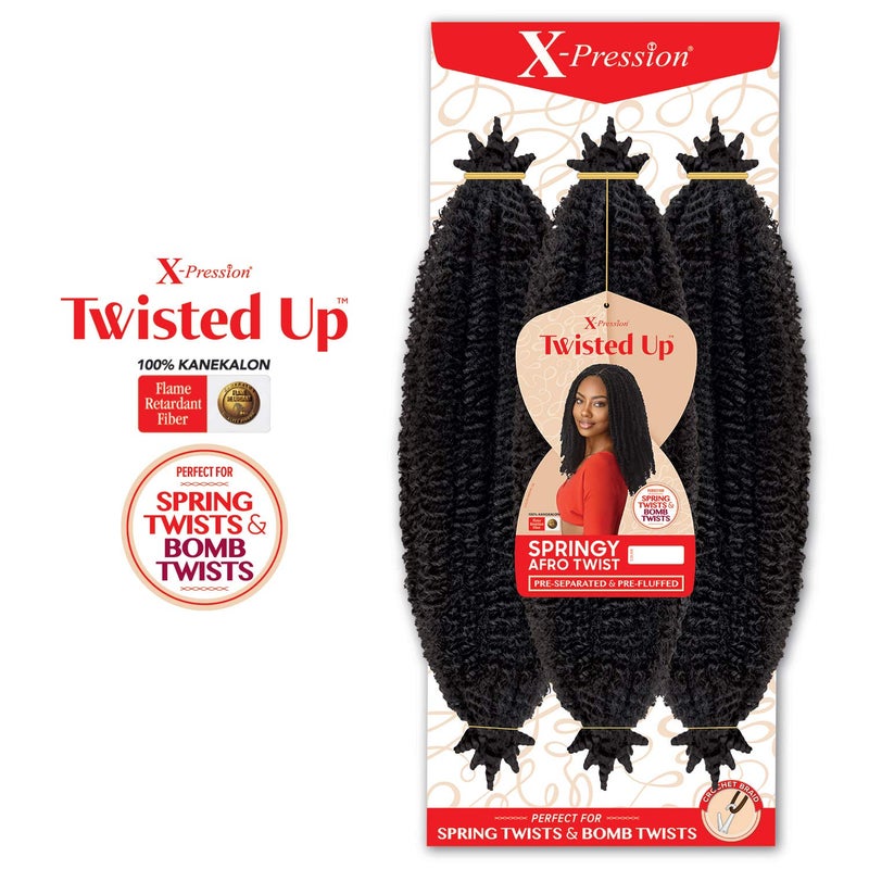 x-pression MULTI PACK DEALS! Outre Synthetic Braid - X PRESSION TWISTED UP SPRINGY AFRO TWIST 16 (1-PACK, 2T1B/30) - Image 2